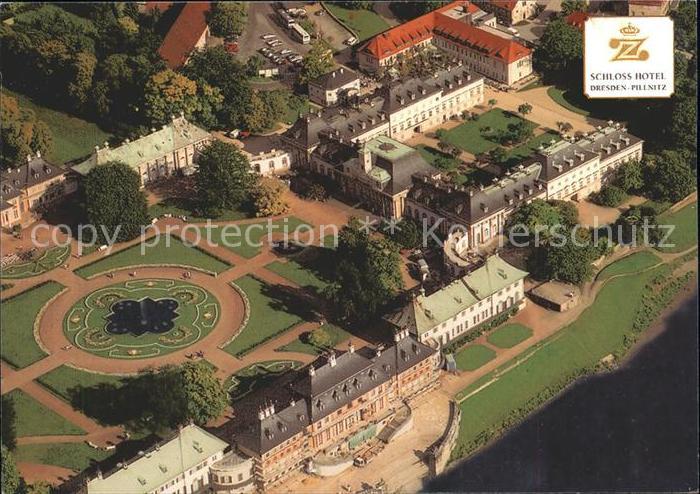 DRESDEN Elbe Fliegeraufnahme Schloss-Hotel Pillnitz