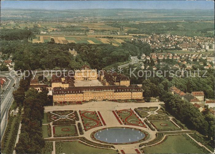 Ludwigsburg Fliegeraufnahme Schloss Favorite mit Park