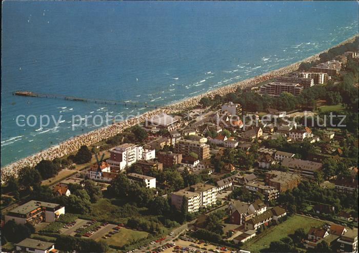 Scharbeutz Ostseebad Fliegeraufnahme mit Strand