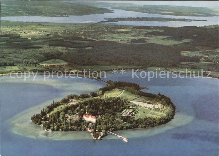 Insel Mainau Fliegeraufnahme mit Insel Reichenau