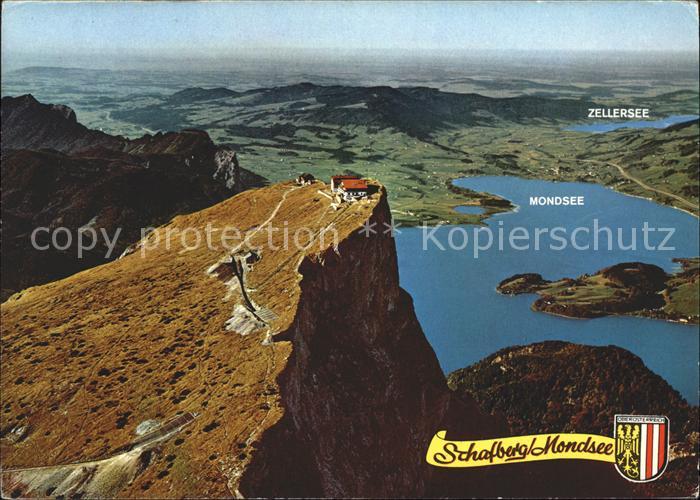 Schafberg Salzkammergut Fliegeraufnahme Gipfel Mondsee Zellersee
