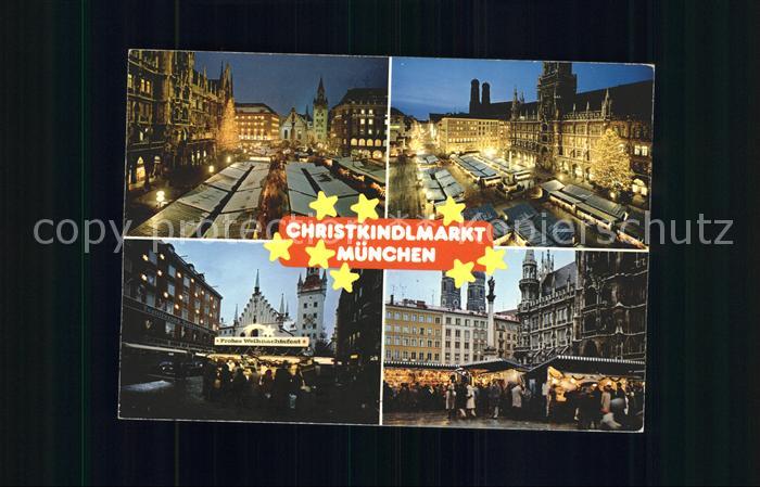 Muenchen Bayern Christkindlmarkt Marienplatz