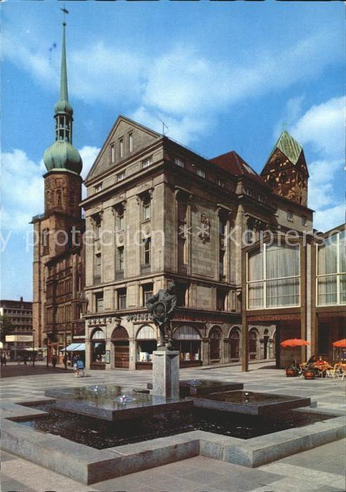 DORTMUND  CITY Blaeserbrunnen und Reinoldikirche
