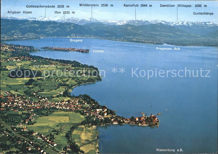 Wasserburg Bodensee Fliegeraufnahme