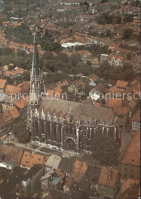 Muehlhausen  Thueringen Fliegeraufnahme Pfarrkirche St. Marien