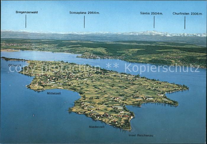 Insel Reichenau Fliegeraufnahme