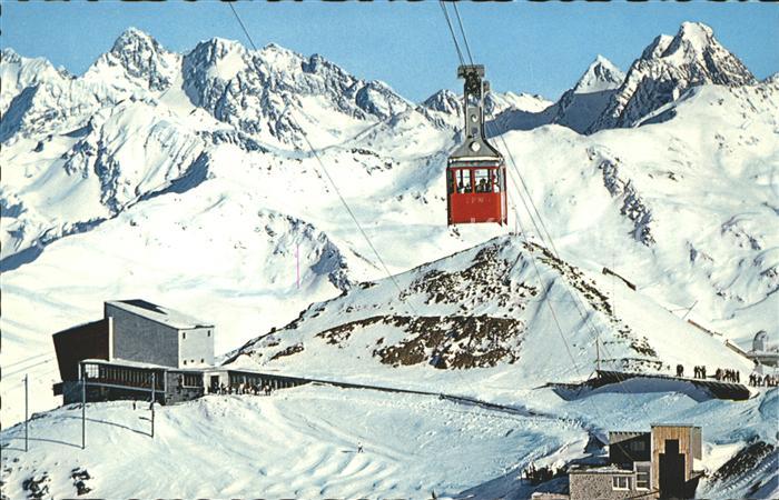 Seilbahn Weissfluhjoch-Weissfluhgipfel Davos Bergstation Piz Linard