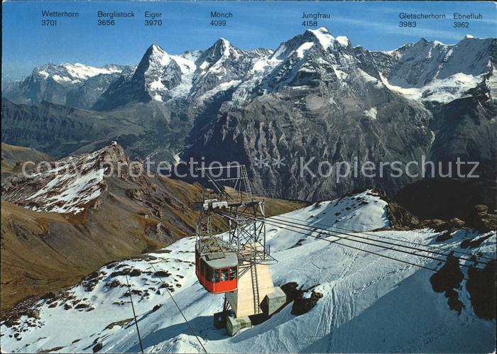 Seilbahn Schilthorn Muerren Berner Oberland