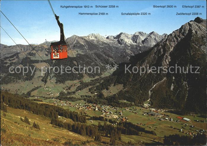 Seilbahn Walmendingerhorn Kleinwalsertal Mittelberg