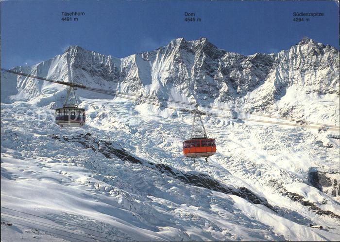 Seilbahn Fleskinn Dom Saas-Fee Wallis