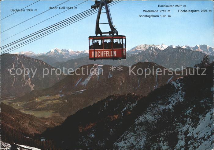 Seilbahn Hochfelln Hochkalter Watzmann Hoher Goell Sonntagshorn