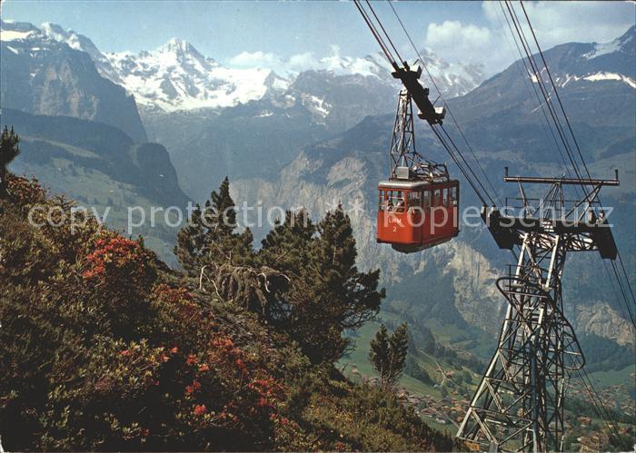 Seilbahn Wengen-Maennlichen Lauterbrunnental Grosshorn Breithorn