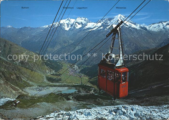 Seilbahn Laengfluh Saas-Fee Wallis