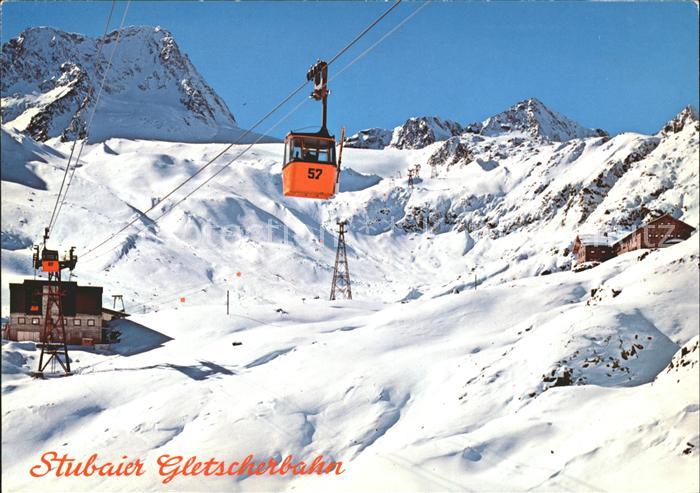 Seilbahn Stubaier Gletscherbahn Dresdner Huette Schaufelspitze