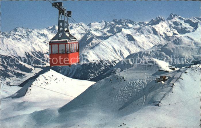 Seilbahn Weissfluhgipfel Davos-Parsenn Weissfluhjoch Silvrettagruppe