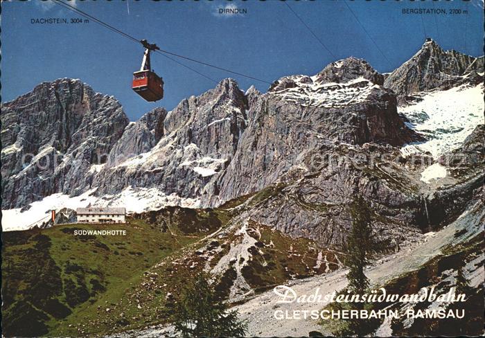 Seilbahn Dachsteinsuedwand Ramsau Dachstein Bergstation Hunerkogel