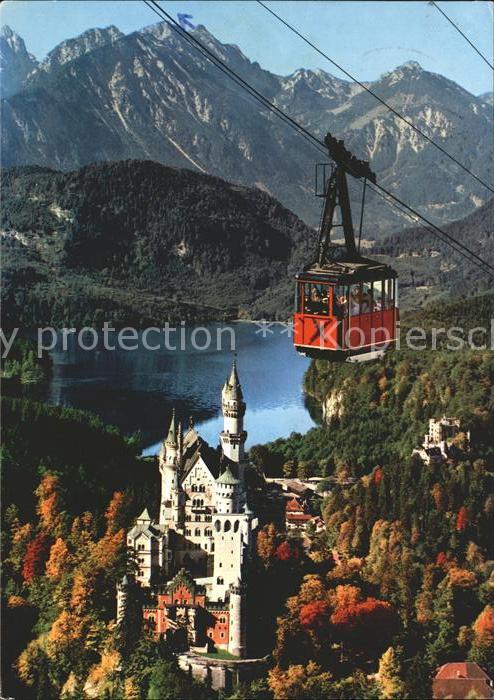 Seilbahn Tegelberg Schwangau-Fuessen Schloss Neuschwanstein