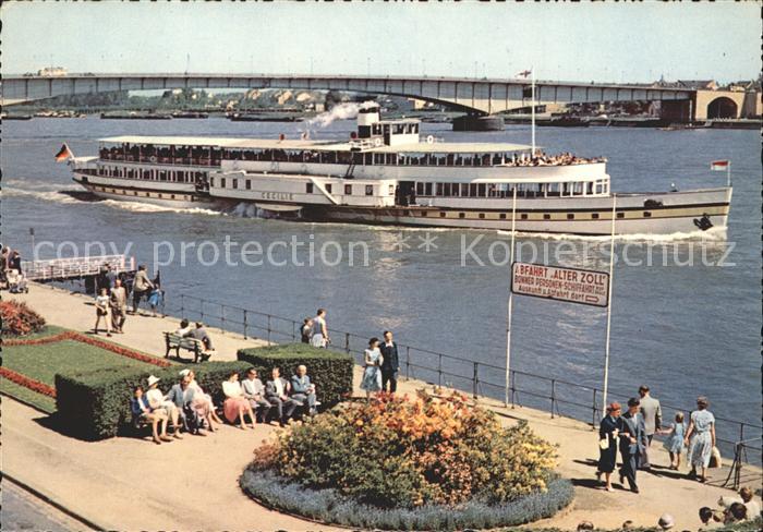 Dampfer Binnenschifffahrt Cecilie Bonn Bruecke Rhein
