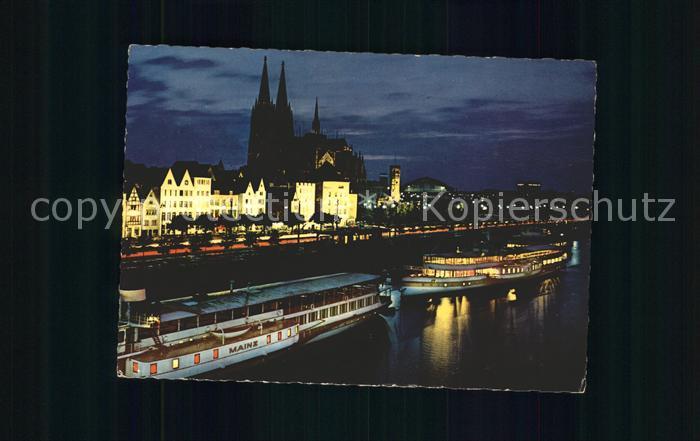 Dampfer Seitenrad Mainz Koeln am Rhein Dampferanlegestellen Dom