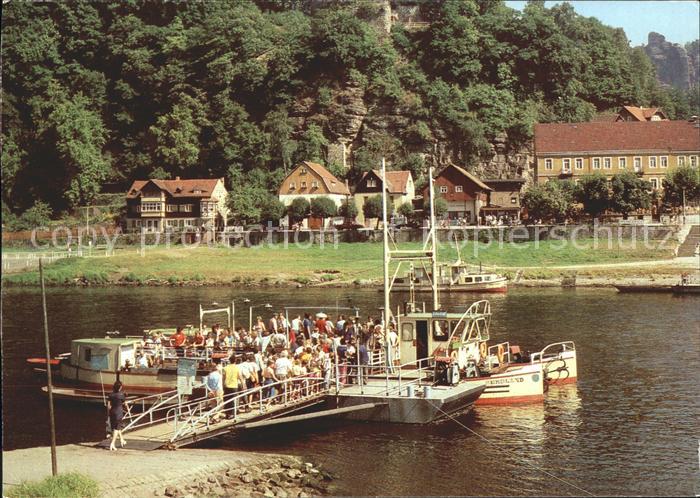 Faehre Ferry Bac Traghetto-- Seilfaehre Elbe Rathen