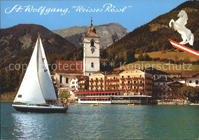 St Wolfgang Wolfgangsee Weisses Roessl Wolfgangsee Segelboot
