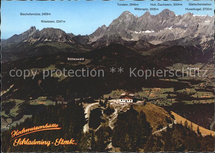 Hochwurzenhuette Schladming Steiermark Fliegeraufnahme