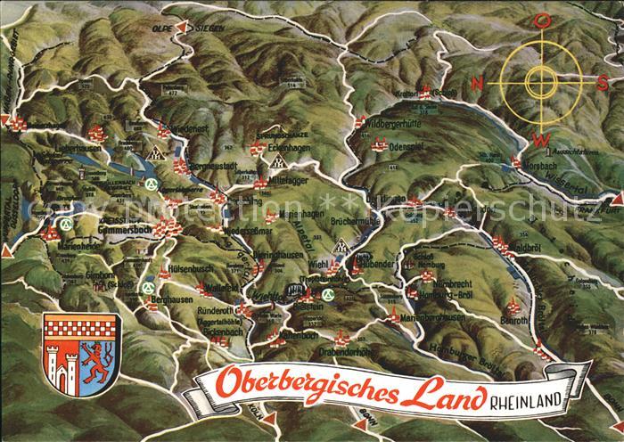 Panoramakarte Oberbergisches Land Huelsenbusch Eckenhagen