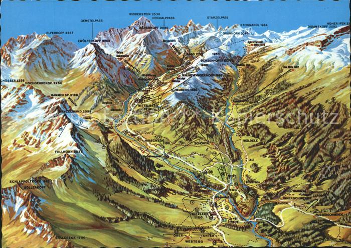 Kleinwalsertal Panoramakarte