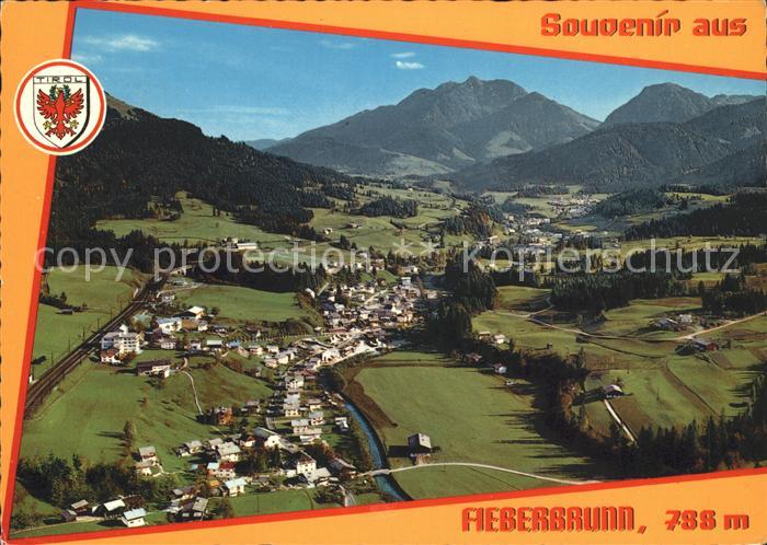 Fieberbrunn Tirol Fliegeraufnahme Rosenegg Schloss Bahnhof