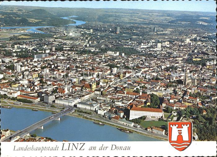 Linz Donau Fliegeraufnahme