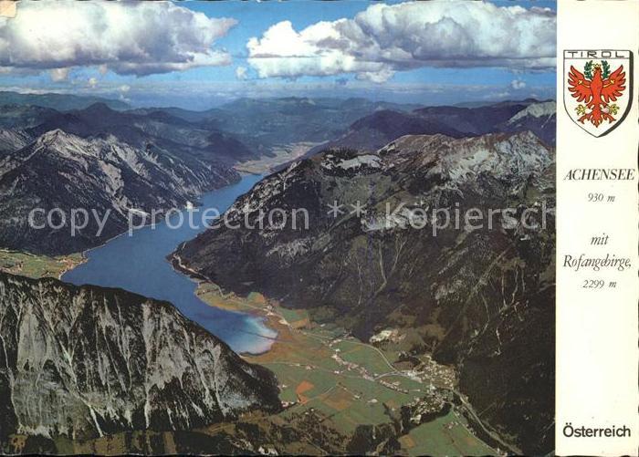 Achensee Rofangebirge Fliegeraufnahme