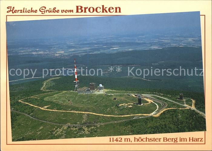 Brocken Harz Fliegeraufnahme