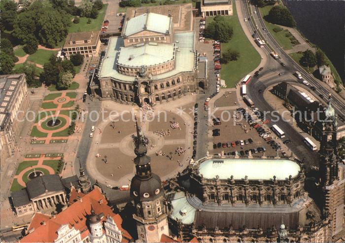DRESDEN Elbe Semperoper Fliegeraufnahme