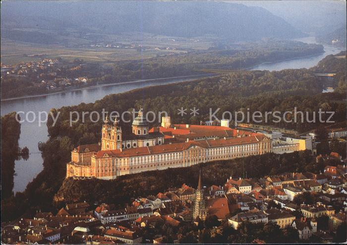 Melk Donau Stift Melk Fliegeraufnahme