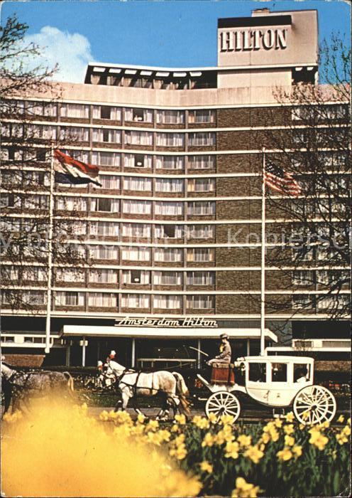 Amsterdam Niederlande Amsterdam Hilton Hotel Pferdekutsche