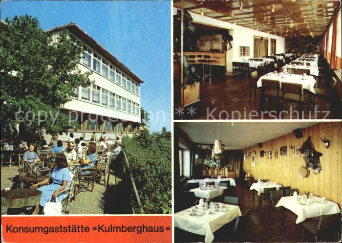 Saalfeld Saale Konsum-Gaststaette Kulberghaus Gnomenbar Jaegerstube