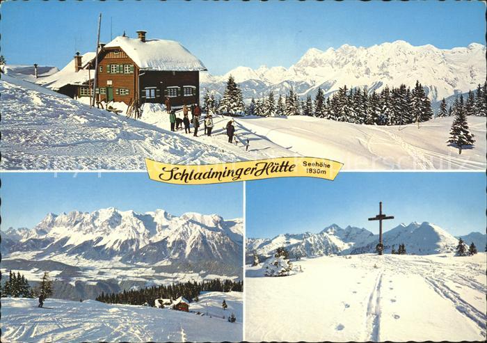 Schladmingerhuette Dachsteingebirge Planei Gipfelkreuz Hoechstein