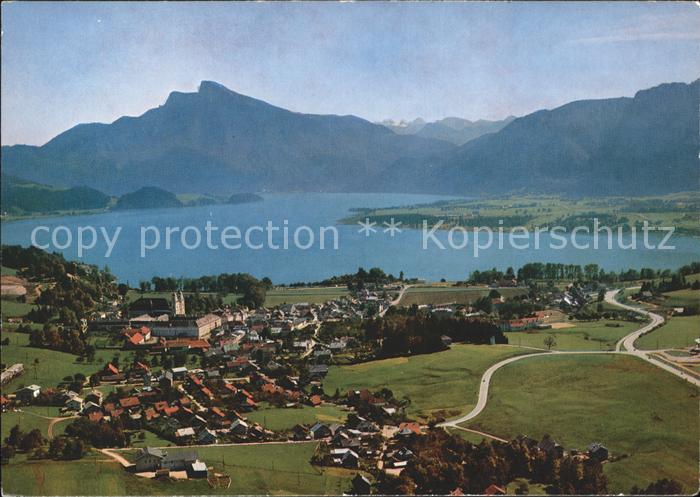 Mondsee Salzkammergut Schafberg Dachstein Fliegeraufnahme