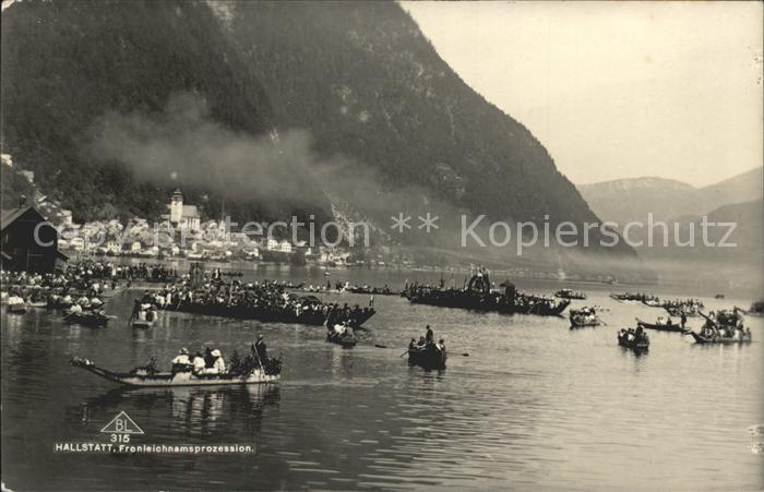 Hallstatt Austria Fronleichnamsprozession Boote