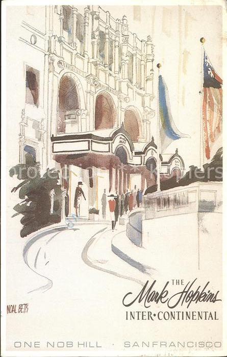 San Francisco California Mark Hopkins Intercontinental Kuenstlerkarte