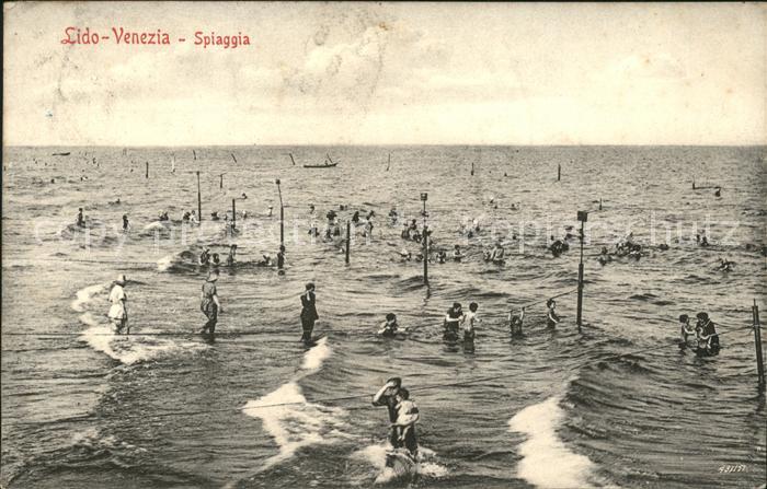 Venezia Venedig Strand Baden Lido