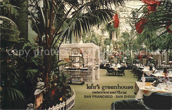 San Francisco California Lehrs Greenhouse Restaurant