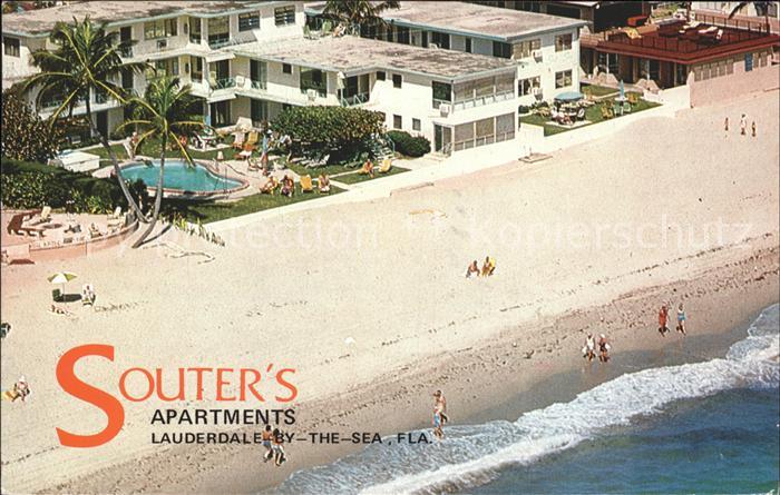 Lauderdale Florida Southers Apartements Fliegeraufnahme mit Strand