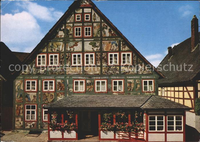 Schwalenberg Gasthaus Kuenstlerklause Fachwerk