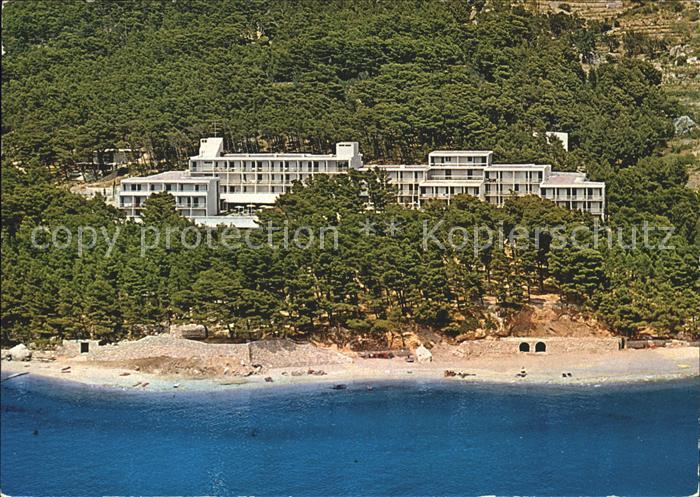 Brela Fliegeraufnahme Strand Hotel