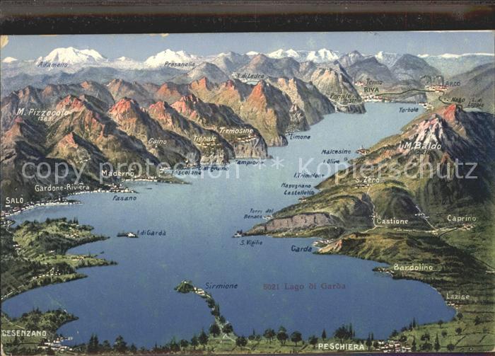 Lago di Garda Panoramakarte