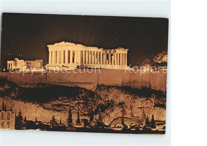 Athen Griechenland Akropolis bei Nacht