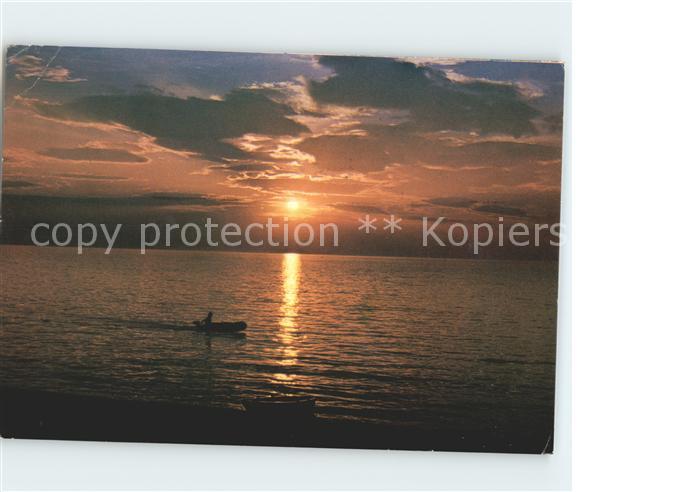 Griechenland Greece Sonnenuntergang ueberm Meer