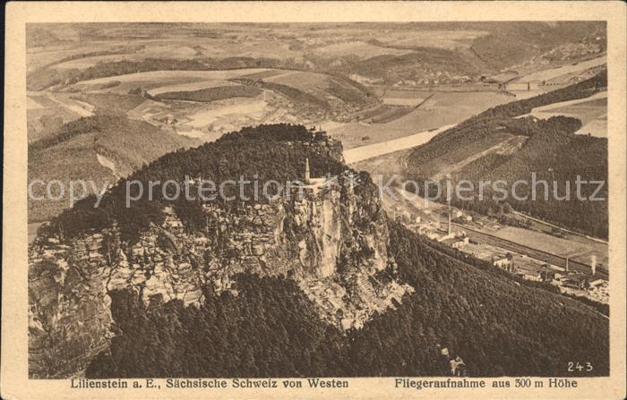 Lilienstein Fliegeraufnahme