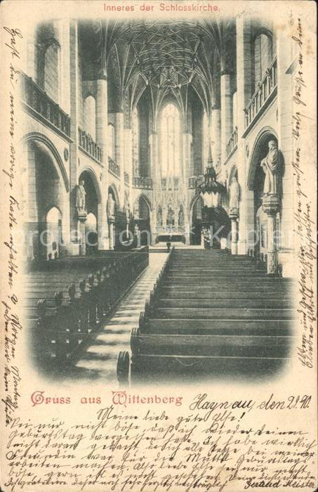 Wittenberg Lutherstadt Schlosskirche Inneres Bahnpost